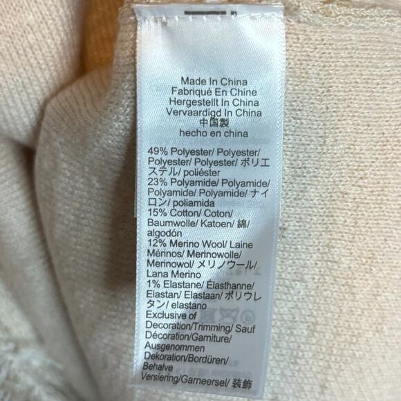 J.Crew Cream Bouclé Fringe Sweater Jacket 2X NWT Gold Button Blazer - Picture 8 of 8